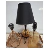 Table Lamp Trio, Mixed Materials