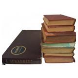 Scrabble Game Set and 6 Hardcover Books