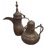 Brass Middle Eastern Coffee Pots