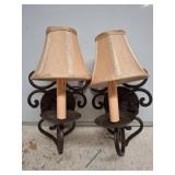 Metal Wall Sconces with Fabric Shades
