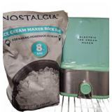 Nostalgia Electric Ice Cream Maker & Rock Sal