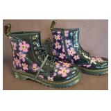 Youth Dr. Martens 1460 Floral Patent Boots