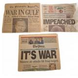 Historic Newspaper Front Pages Collection