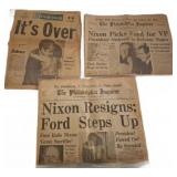 1970s Nixon/Ford Historic Newspapers Lot