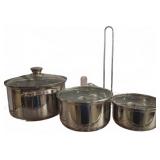 Stainless Steel Cookware Set with Lids