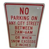 24x36 No Parking City Street Sign