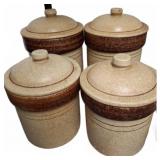 Pottery Craft Stoneware Canister Set of 4