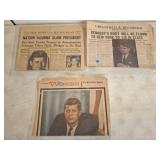 JFK and RFK Assassination Newspaper Lot