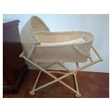 Wicker Toy Bassinet on Stand