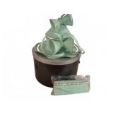 Elite Champagne Mint Hat and Clutch Set