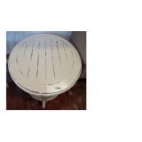 Oval Cream Painted Coffee Table, 47x36x18
