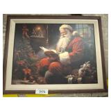 Framed Santa Claus Holiday Print, 24x22