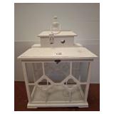 LuLu & Co. White Metal and Glass Lantern 18x9
