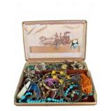 Costume Jewelry in Jewelry Box