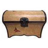 Decorative Butterfly Motif Lidded Chest