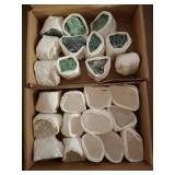 Rough Green and Clear Stones