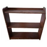 Wooden Three-Shelf Bookcase, 28x8x27 Inches