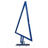 Large Blue Metal Triangle Frame, 41x72 Inches