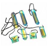 Seven Iridescent Crystal Prisms