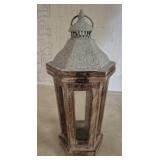 Wood and Metal Hexagonal Lantern