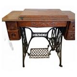 Singer Sewing Machine with Treadle Cabinet