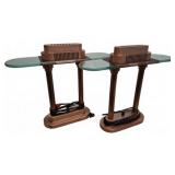 Copper and Glass Table Lamps