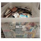 Large Bin of Sports Trading Cards Assortment