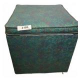 Upholstered Jewelry Box on Casters