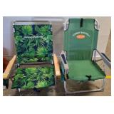 Tommy Bahama Folding Beach Chairs, Pair