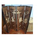 Asian-Style 4-Panel Decorative Folding Screen