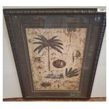 Framed Palm Theme Art Print, 31x40 Inches