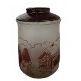Vintage Hanzel & Gretel Glass Cookie Jar