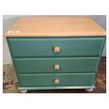 Ethan Allen Three-Drawer Wood Dresser