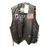 Wilda Genuine Leather Riders Vest XL