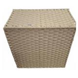 Woven Lidded Hamper Basket 22x11x24