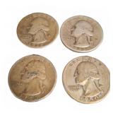 Washington Quarters 1937, 1942, 1945, 1950