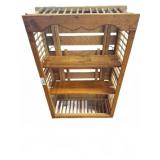 Wooden Rack Shelving Unit, 23x10x35 Inches