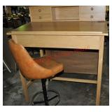 Tall Work Desk with Swivel Chair