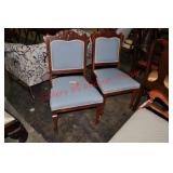 Victorian Parlor Chairs Pair