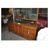 Mid-Century Modern Triple Dresser with Mirror