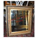 Black & Gilt Beveled Mirror