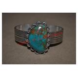 Rickie Lee Guerro Navajo Silver Turquoise Bracelet