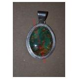 Navajo Silver Turquoise Pendant Navajo Silver Turquoise Pendant