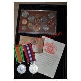 British Service Medals & Coin Set British Service Medals & Coin Set