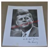 Ted Spiegel John F. Kennedy Autographed Photograph Ted Spiegel John F. Kennedy Autographed Photograph