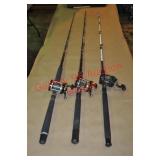 3 Fishing Rods and Reels