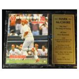 Mark McGwire 70 Home Runs Wooden Plaque