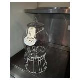 GLASS DRINK DISPENSER & STAND
