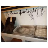 LOT OF 4 BAKING & ROAST PANS