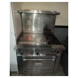 US RANGE 2 BURNER GAS STOVE WITH GRIDDLE & OVEN